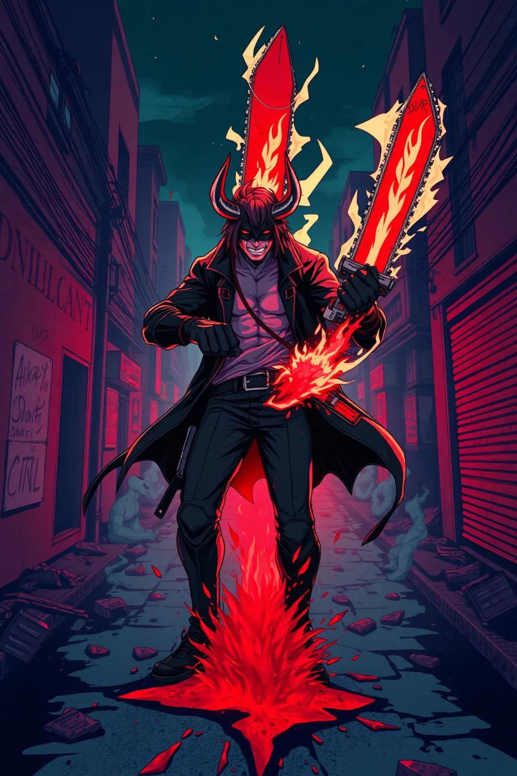 Original AnimeVerse poster illustration representing Chainsaw Man